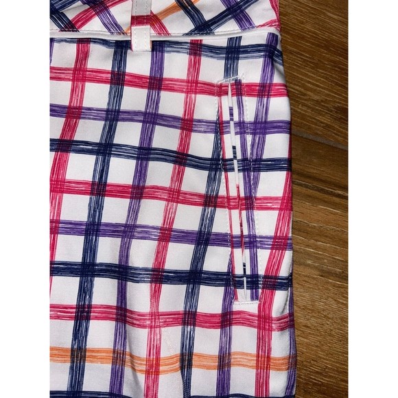Lady Hagen Windowpane 10 inch Golf Shorts Sunset, Pink, Purple, Blue Size 0 EUC - Picture 3 of 7